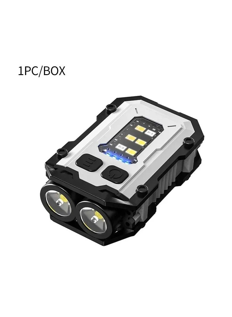 Super Bright Powerful Pocket Torch, Light LED, Multifunctional Linterna Magnetic, COB LED EDC, Mini Keychain Flashlight Rechargeable(White)  - Image 1