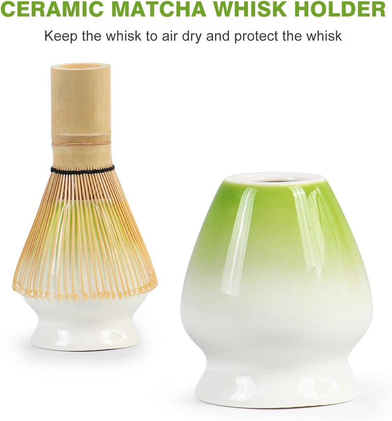 MIKESIER Matcha Whisk Set, Japanese Traditional Bamboo Chasen & Matcha Set with Scoop & Sifter, Handmade Matcha Bowl and Whisk Set for Authentic Japanese Tea Ceremony, Great Matcha Kit for Her - Image 4