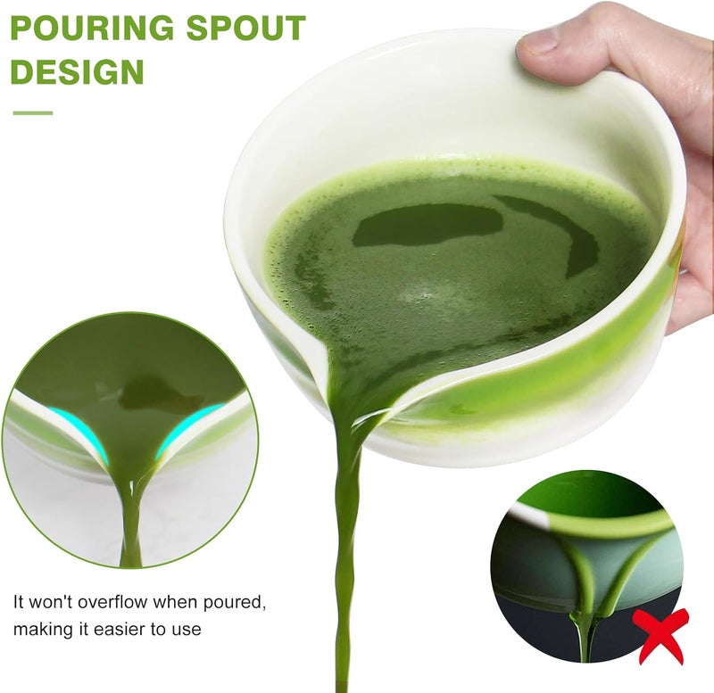 MIKESIER Matcha Whisk Set, Japanese Traditional Bamboo Chasen & Matcha Set with Scoop & Sifter, Handmade Matcha Bowl and Whisk Set for Authentic Japanese Tea Ceremony, Great Matcha Kit for Her - Image 3