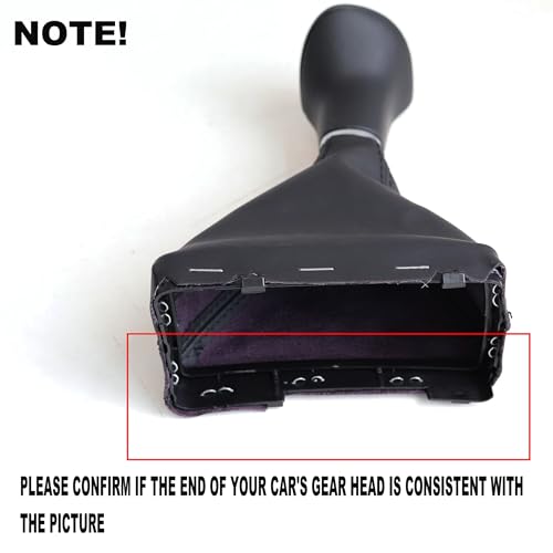 Cakievro Gear Shift Knob Auto Automatic Leather Chrome for Audi A6 A7 A3 A4 A5 A6 c6 Q7 Q5 2009 2010 2011 2012 2014 4G1 713 139 R Red line Black - Image 3