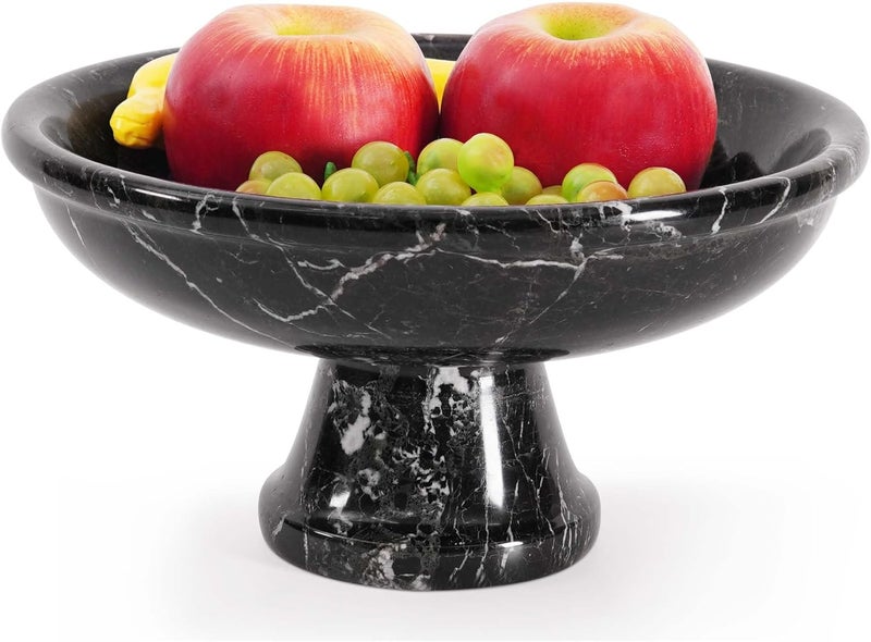 Radicaln Marble Fruit Bowl Black 10 Inches Handmade Fruit Bowl For Kitchen Dcor Fruits Holder For Dining Table Ideal Fruit Dishes - Image 1