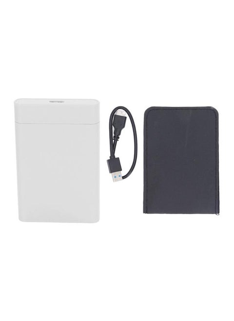 2.5 Inch Portable External Hard Drive USB3.0 High Speed Read and Write Ultra-thin External Hard Drive for PC/Mac/Laptop/PS5/Xbox One White 500GB