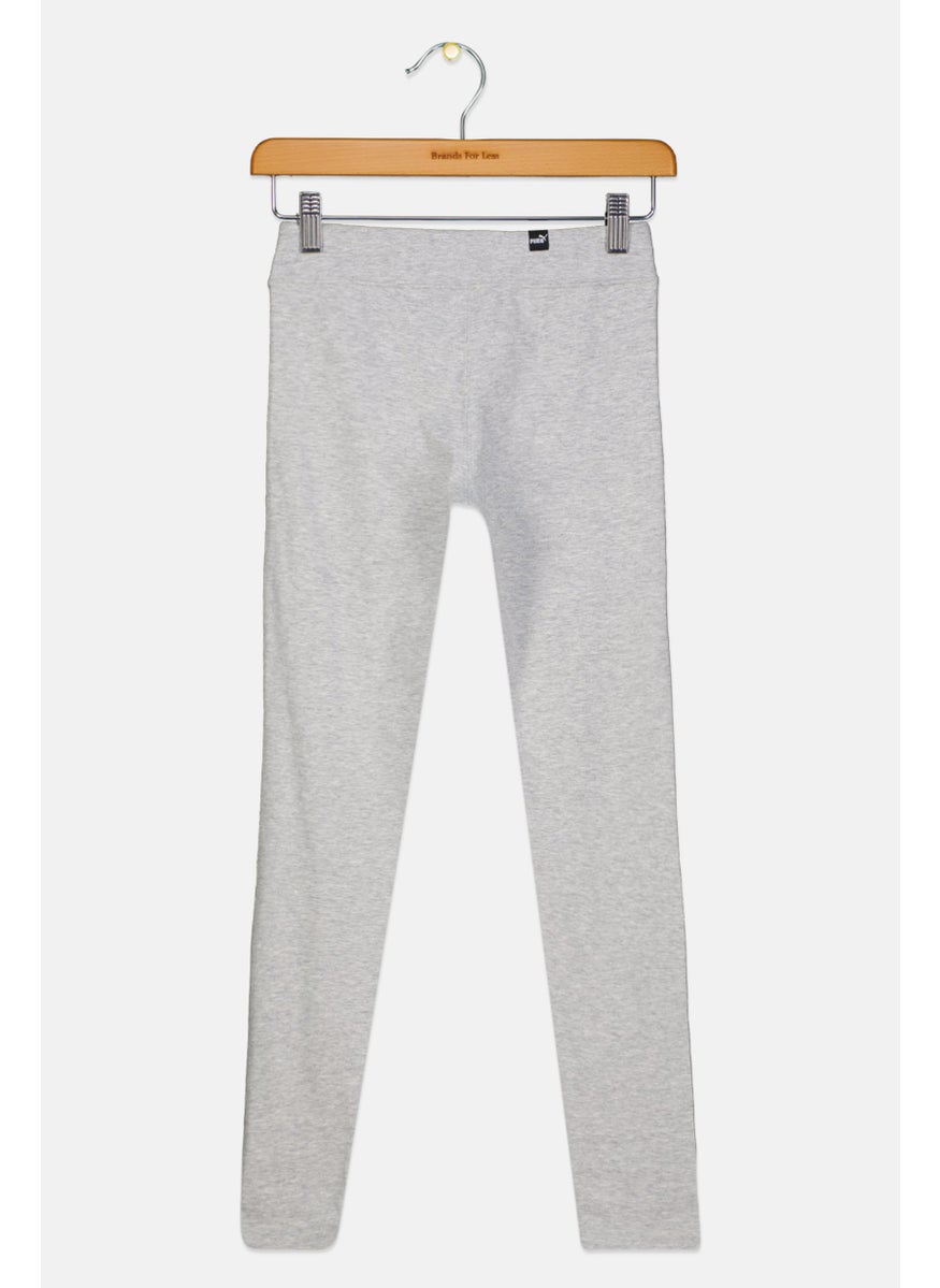 PUMA Kids Girl Sportswear Fit Brand Logo Training Leggings, Grey 