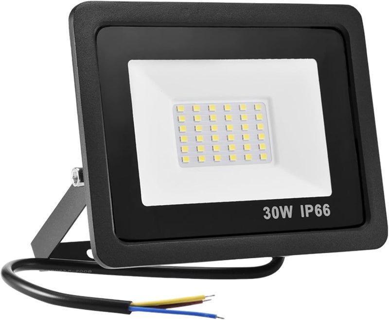 30W LED Outdoor Flood Light, IP66 Waterproof, 1000 Lumens, Powerful LED Outdoor Flood Light for Garden, Garage, Patio, Barn, Patio (6500K Cool White, 30W)