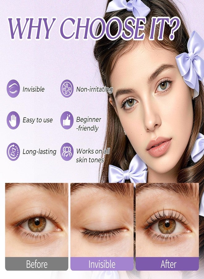 MLEN DIARY Eyelid Tape for Hooded Eyes - Instant Invisible Eyelid Lifter Strips, Ultra-Thin Breathable Double Sided Adhesive Tape for Droopy, Uneven & Mono-Eyelids, Natural Looking Eye Lift - 108 Count (33*5mm) - Image 3