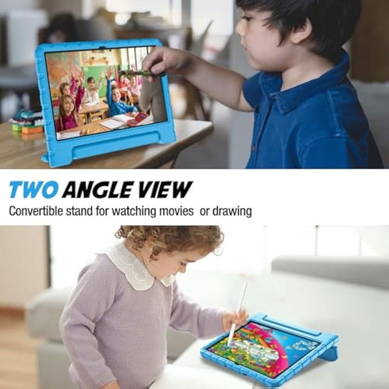 Kids Case for Galaxy Tab A9 Plus/A9+ 11 Inch 2023 SM-X210/X215/X216/X218, Shockproof Lightweight Kids Friendly Case with Convertible Handle Stand for Girls Boys Children Toddler Baby -Blue - Image 3