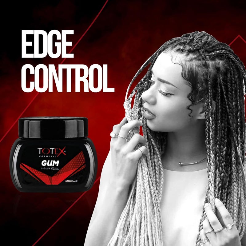 Global standard processed material Totex Hair Styling Gum Gel Gummy Hair Gel Ultra Strong Edge Control For Men & Woman 250ml Elegant practical design - Image 2