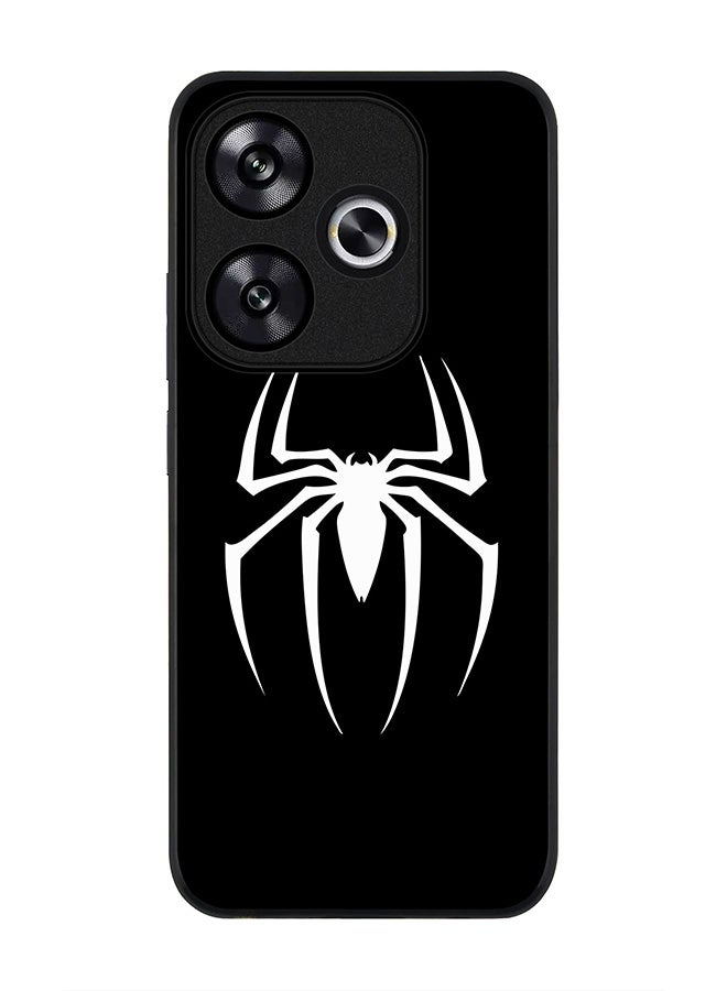 Stylizedd Rugged Black edge case for Xiaomi Poco F6 / Xiaomi Redmi Turbo 3, Slim fit Soft Case Flexible Anti Drop TPU Gel Thin Cover - Spidermark (Black) - Image 1