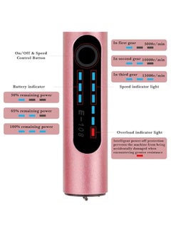 Arabest 3-Speed Cordless Mini Drill Pen with 10 Small Drill Bits, Rechargeable Electric Hand Drill, Resin Drill Set for Jewelry Making Plastic Wood Keychains DIY (Rose Gold)  - Image 3