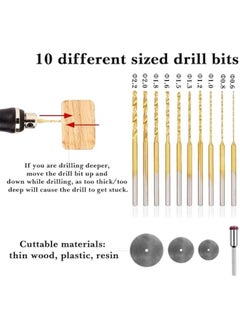 Arabest 3-Speed Cordless Mini Drill Pen with 10 Small Drill Bits, Rechargeable Electric Hand Drill, Resin Drill Set for Jewelry Making Plastic Wood Keychains DIY (Rose Gold)  - Image 4