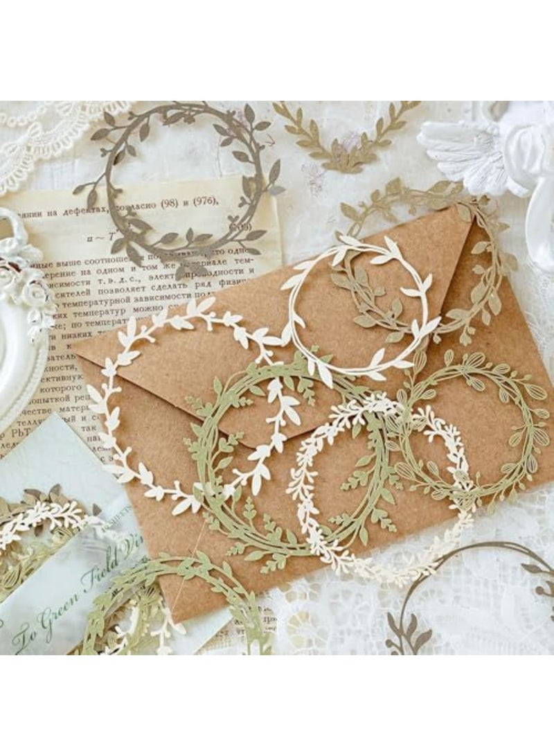 Barakah 6PCS Flower Cutouts Border Card, Love Heart Butterfly Leaf Lace Star Hollow Out Frames Scrapbook Decorative Paper Card for DIY Arts Crafts Album Planner Junk Journals Card Making - Image 4