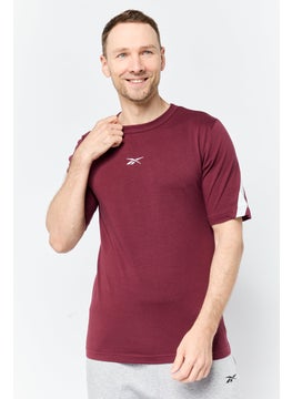 Reebok Men Sportswear Fit Short Sleeve Outdoor T-Shirt, Maroon  - Image 1