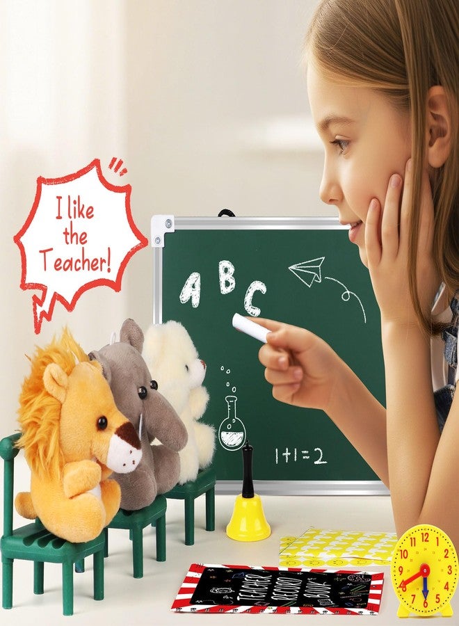 Alritz Pretend Play Teacher Set, School Stuff, Role Play Preschool Learning Activities Classroom Set for Girl Boys Include Dolls, Toy Laptop, Black Board, Birthday Gift Ages 5 6 7 8 9 10+ Years Old - Image 3