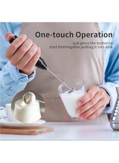 TRASSLE Handheld milk frother, battery powered coffee beverage stirrer, handheld electric mixer, frother, stainless steel frother, latte coffee  - Image 3