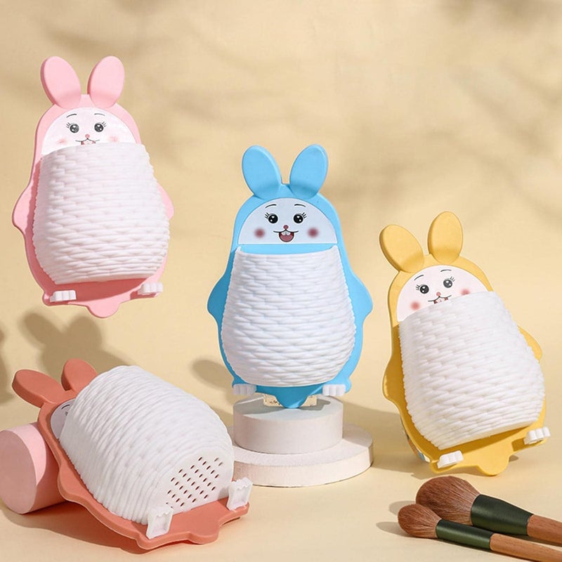 Divik Plastic Wall Mounted Rabbit Shape Storage Organizer for Bathroom with Self Adhesive Stick - Toothbrush Toothpaste Tongue Cleaner Comb Razor Shaving Kit and Toiletries Cosmetics Organizer (3) - Image 1