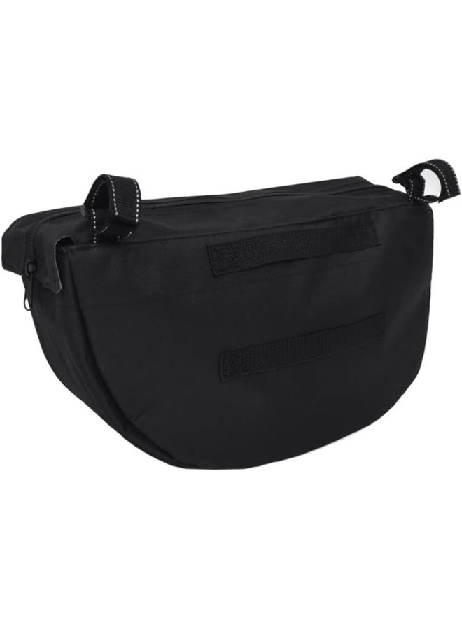 ROMIRUS Insulated Stroller Organizer, Side Sling Stroller Saddle Bag, Black - Image 3