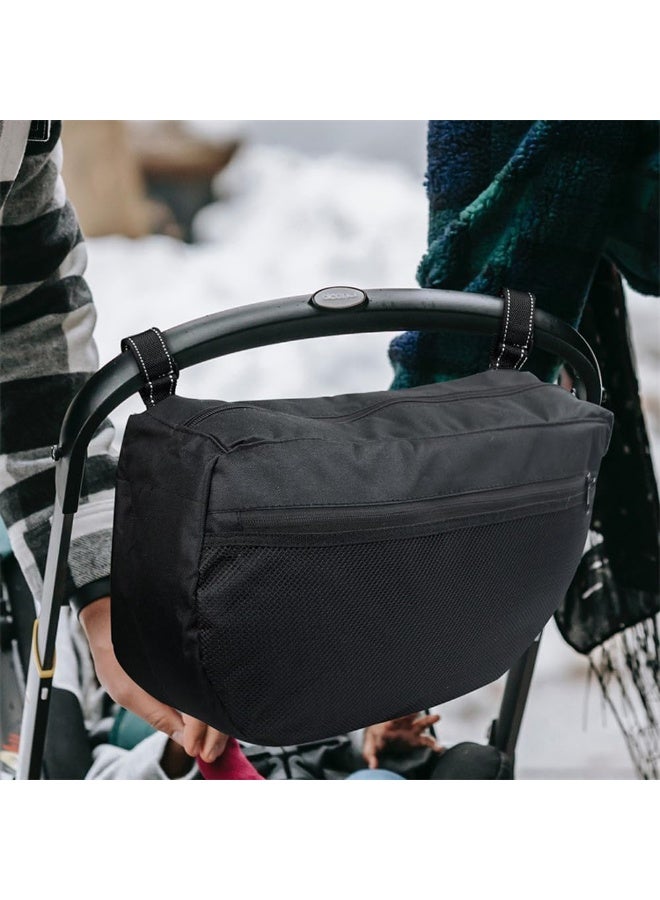 ROMIRUS Insulated Stroller Organizer, Side Sling Stroller Saddle Bag, Black - Image 4