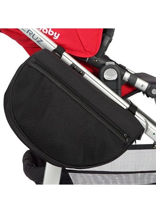ROMIRUS Insulated Stroller Organizer, Side Sling Stroller Saddle Bag, Black - Image 5