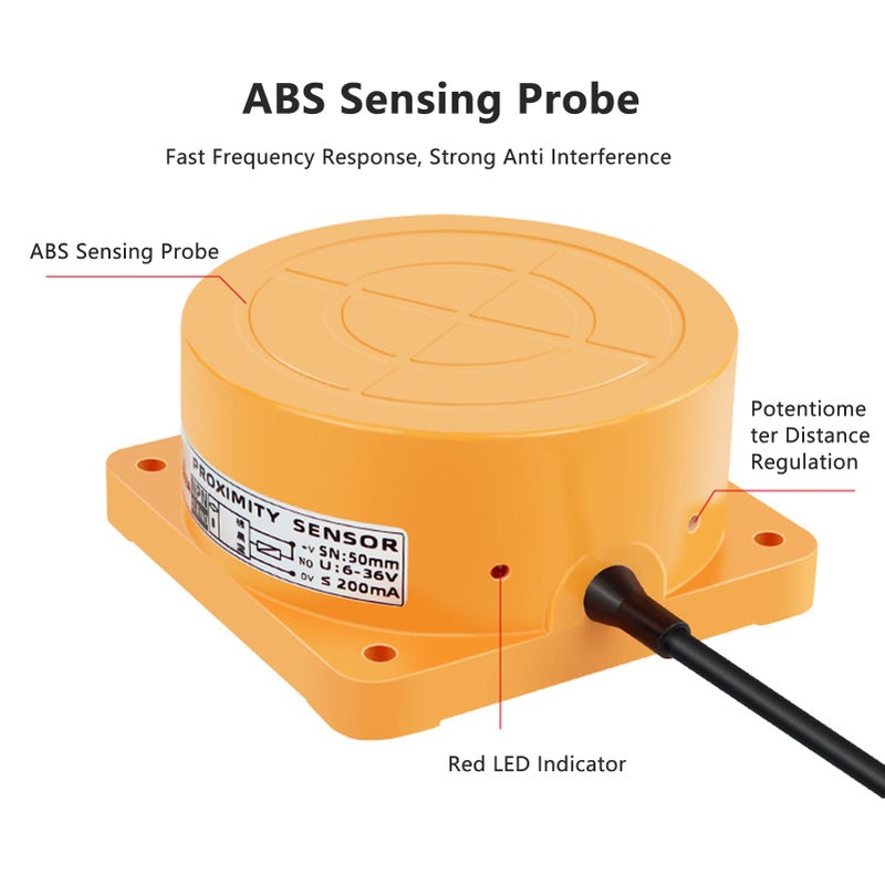 PNP 3 Wire Proximity Switch High Accuracy Trigger Normally Open Inductive Detection Sensor for Metal Objects DC6‑36V - Image 5