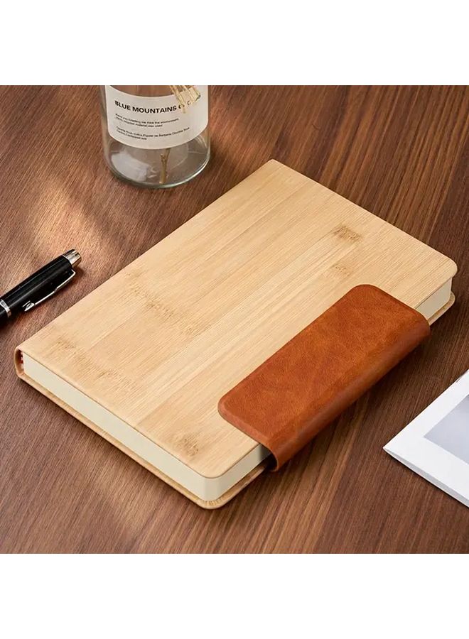 دفتر A5 مخصص مع مشبك مغناطيسي بتصميم بني سميك للاستخدام التجاري - Image 5