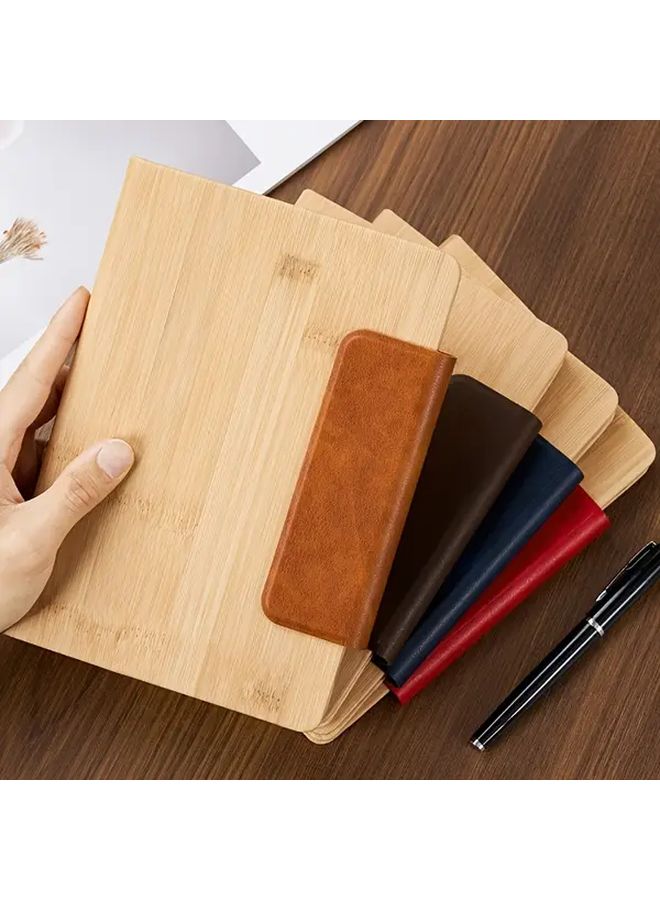 دفتر A5 مخصص مع مشبك مغناطيسي بتصميم بني سميك للاستخدام التجاري - Image 3
