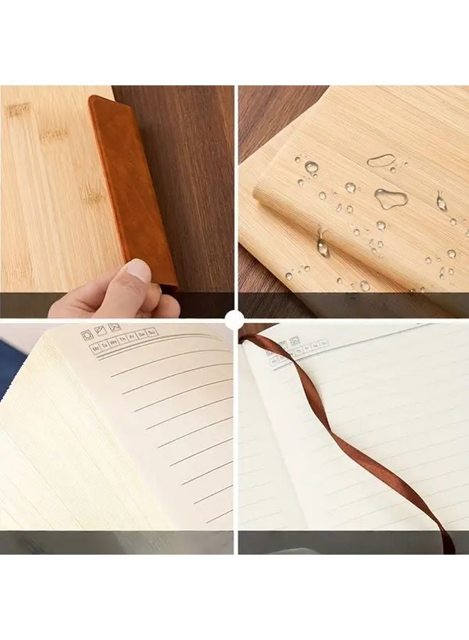 دفتر A5 مخصص مع مشبك مغناطيسي بتصميم بني سميك للاستخدام التجاري - Image 4