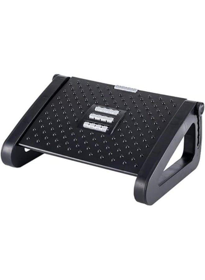 Zimtal Foot Desk Adjustable Under Desk Foot Rest with Massage Surface to Reduce Hip and Back Pain, Non-Slip Desk Foot Rest with Six Height Settings for Office Gaming Chair (Black) - Image 1