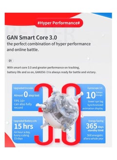 GANCUBE GAN 356 i3 Bluetooth Smart Speed Cube with Gyroscope 3.0 7 Magnet Levels Smart Core 3.0 Cubestation App  - Image 5