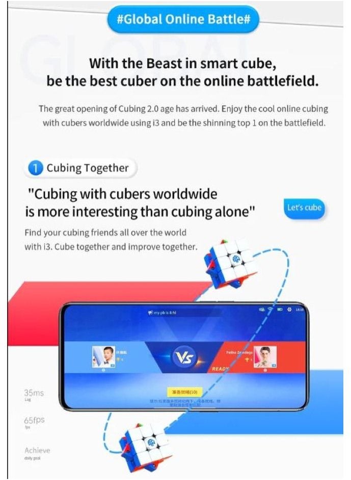 GANCUBE - GAN 356 i3 Bluetooth Smart Speed Cube with Gyroscope 3.0 7 Magnet Levels Smart Core 3.0 Cubestation App - Image 1