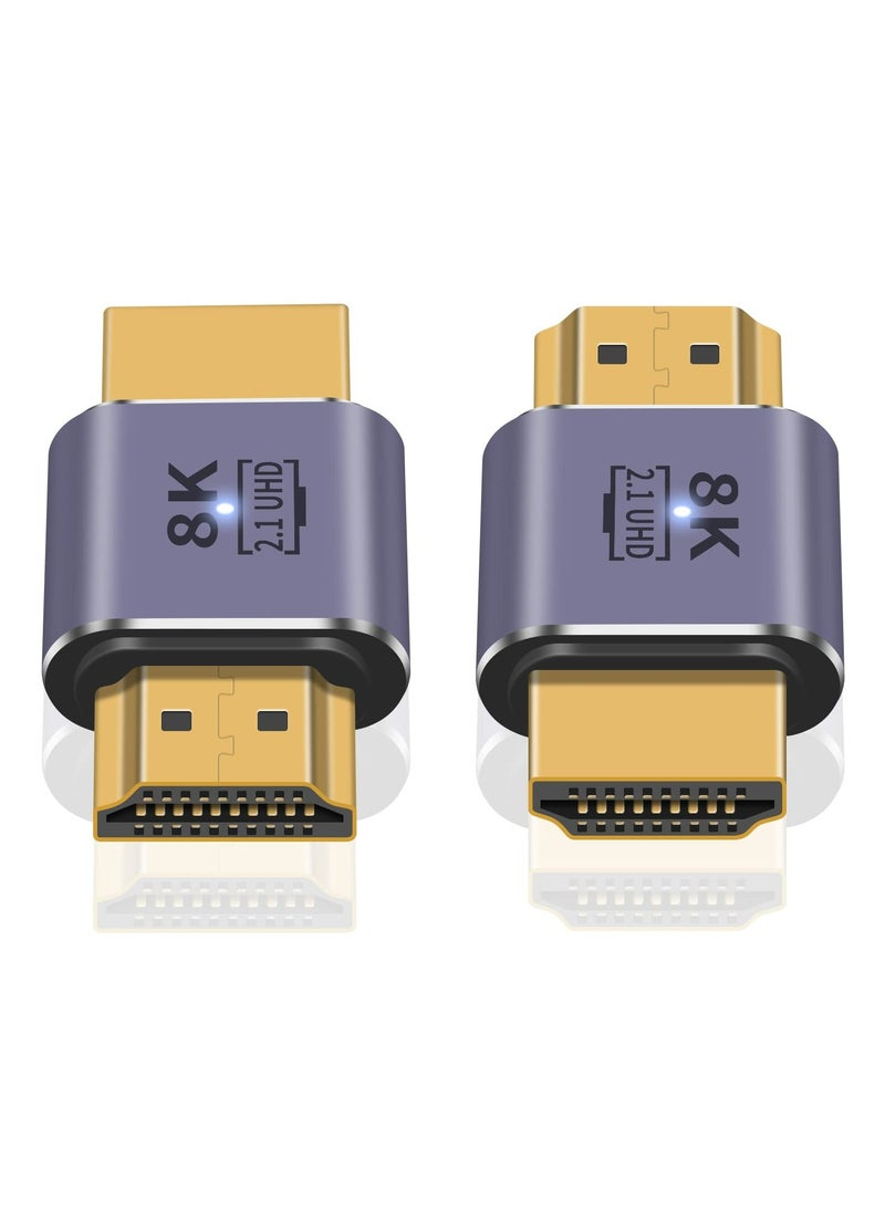 CMGTYYD HDMI Male to Male Adapter 8K, 48Gbps HDMI 2.1 Adapter, HDMI to HDMI Adapter UHD HDMI 2.1 Extender Support 8K@60hz 4K@120Hz HDMI Port for Video 3D HDR Nintendo Switch PS5 Roku TV, 2pcs  - Image 1