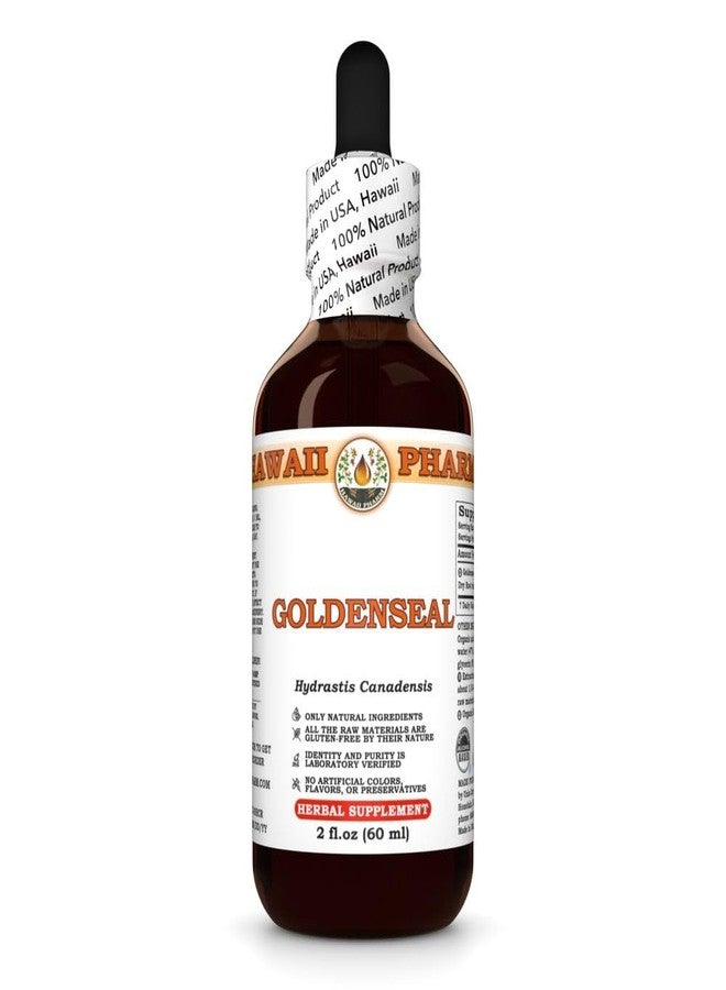 Hawaii Pharm Goldenseal (Hydrastis Canadensis) Dry Root Tincture, Made in Hawaii, Raw Materials, All Natural, Vegan, Pure Liquid Extract - 2 fl.oz - Image 1