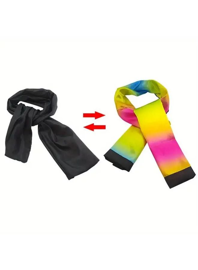 Color Changing Scarf Yellow To Multicolor For Stage Performance And Mind Games - Image 1