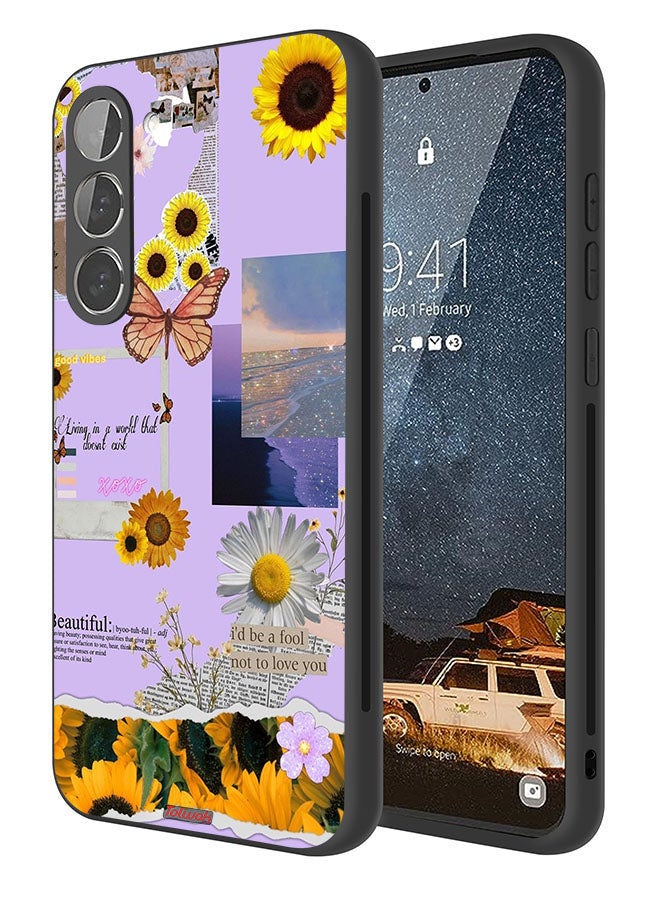 Tolwak Samsung Galaxy S23 5G Protective Case Cover Beautiful Sunflower Stickers - Image 1