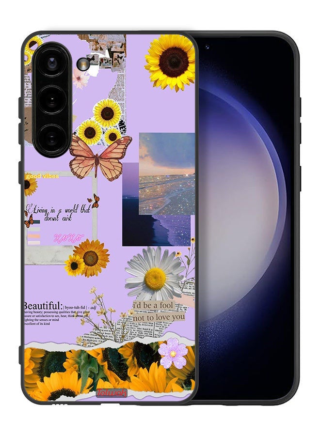 Tolwak Samsung Galaxy S23 5G Protective Case Cover Beautiful Sunflower Stickers - Image 2