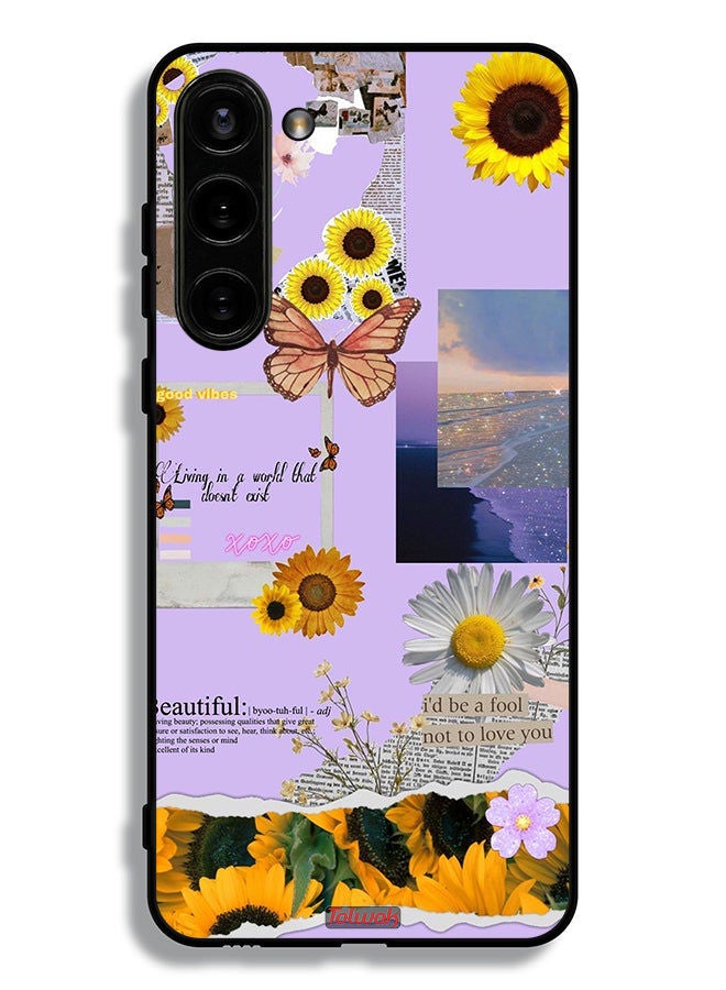 Tolwak Samsung Galaxy S23 5G Protective Case Cover Beautiful Sunflower Stickers - Image 3