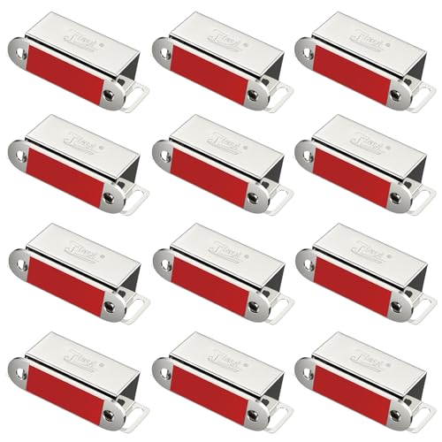 Jiayi Cabinet Magnets Jiayi 12 Pack Magnetic Door Catch Stainless Steel Kitchen Cabinet Magnetic Catch Drawer Magnet for Cabinet Door Cupboard Magnetic Closures for Cabinet Magnetic Latches Cabinet Closer - Image 1