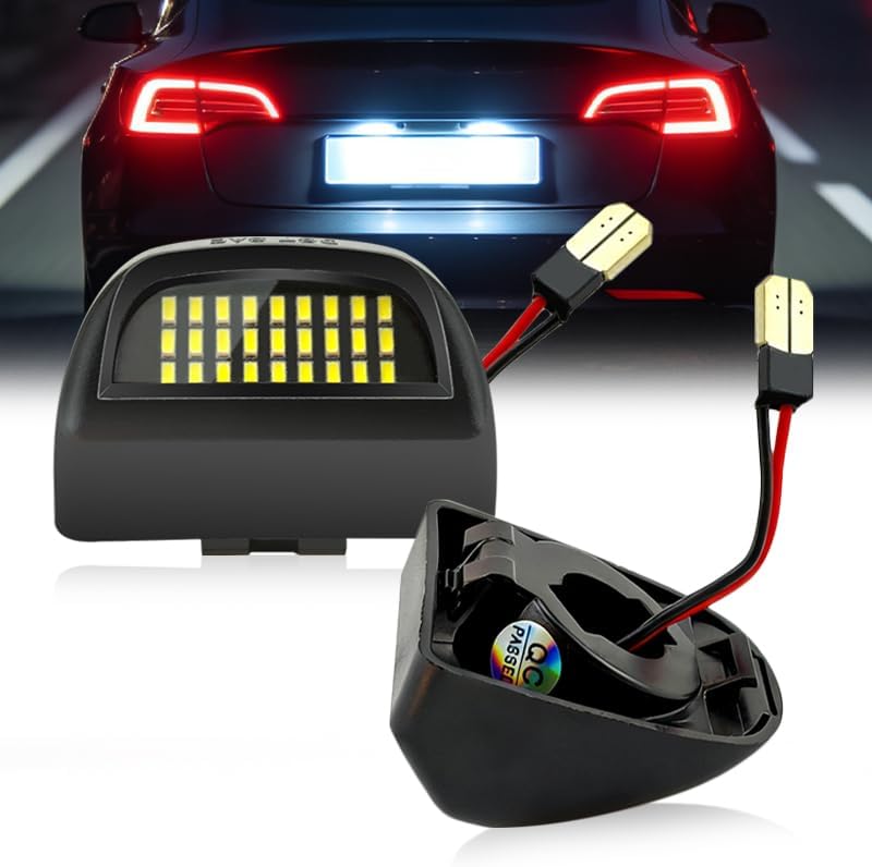 OTnhaee LED License Plate Lights Compatible with Chevy Silverado 1500 2500HD 3500HD, Avalanche, Suburban, Tahoe, GMC Sierra, Yukon, Cadillac Escalade,48-SMD 6500K Super White (UpgradeWhite) - Image 1