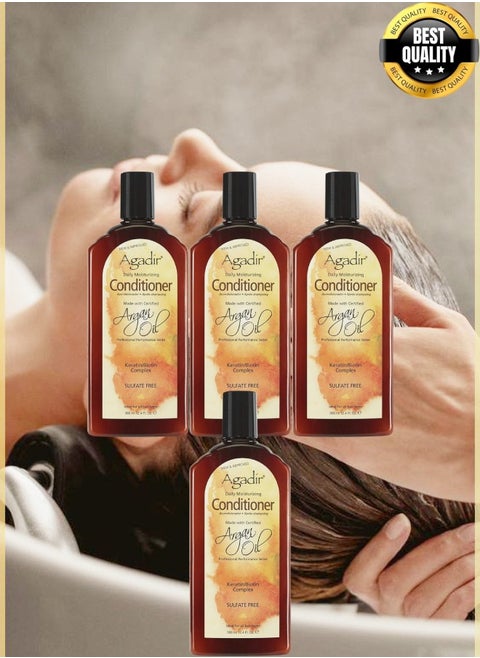 4 Pieces Argan Oil Daily Moisturizing Conditioner 366ml