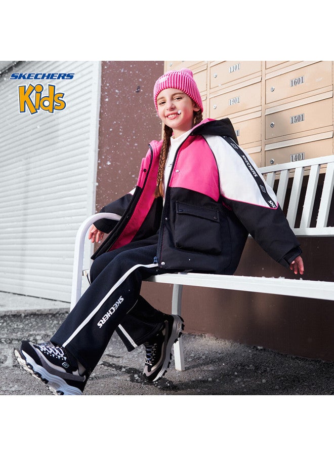 Skechers Girls' Kids' Pants  Winter Outdoor Woven Sports Pants Carbon Black 160 - Image 5