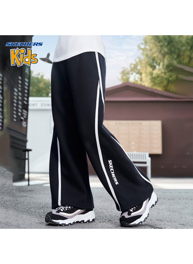 Skechers Girls' Kids' Pants  Winter Outdoor Woven Sports Pants Carbon Black 160 - Image 1