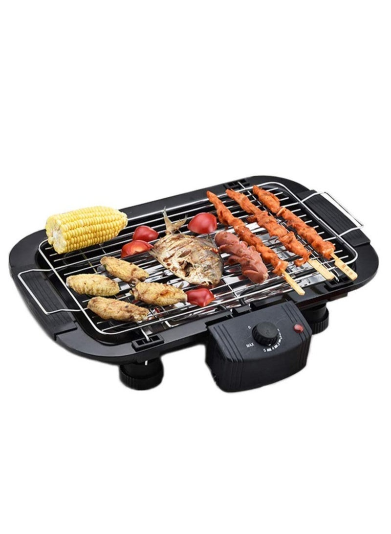 Smokeless Indoor/Outdoor Electric Grill Portable Tabletop Grill Kitchen BBQ Grills Adjustable Temperature Control,Removable Water Filled Drip Tray,2000W,Black（EU Plug） - Image 5