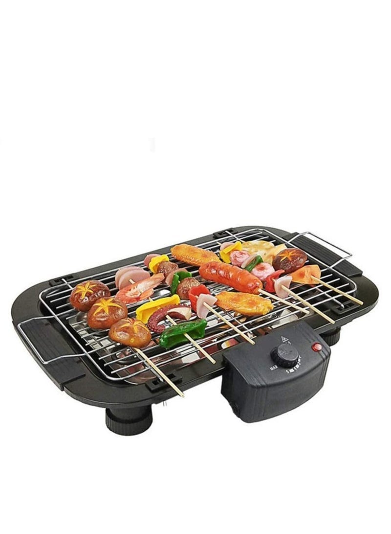 Smokeless Indoor/Outdoor Electric Grill Portable Tabletop Grill Kitchen BBQ Grills Adjustable Temperature Control,Removable Water Filled Drip Tray,2000W,Black（EU Plug） - Image 4