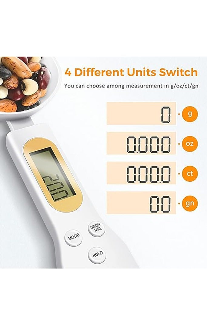 Digital Food Spoon Scale, 500g/0.1g Electronic Kitchen Measuring Spoon Scale, Hi-Def LCD Display, Accurately Precise Digital Kitchen Gram Scale - Image 3