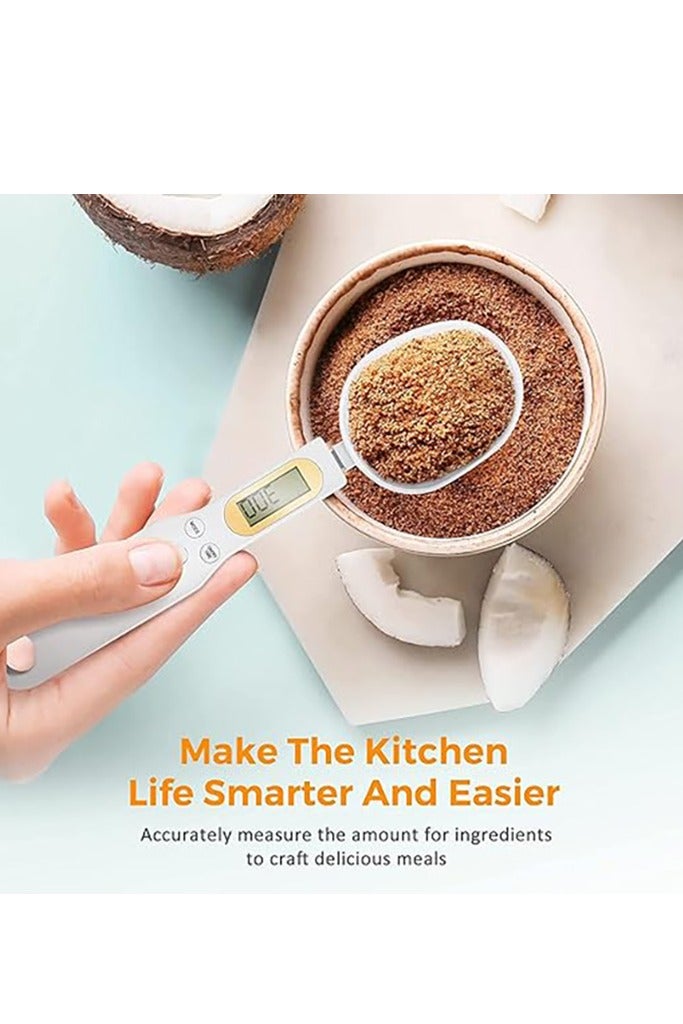 Digital Food Spoon Scale, 500g/0.1g Electronic Kitchen Measuring Spoon Scale, Hi-Def LCD Display, Accurately Precise Digital Kitchen Gram Scale - Image 5