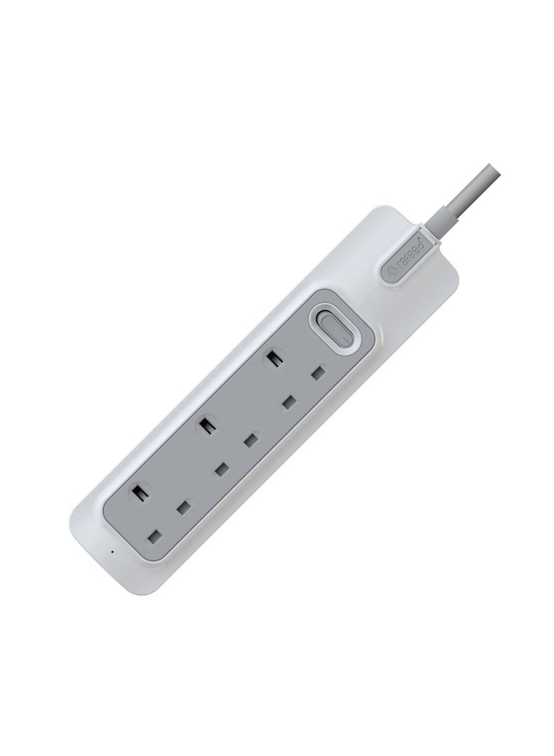 RAFEED Extension Cord With Master Switch Surge Protection 5 Meter 3 Sockets 13A 3250W (WA50009) - Image 2