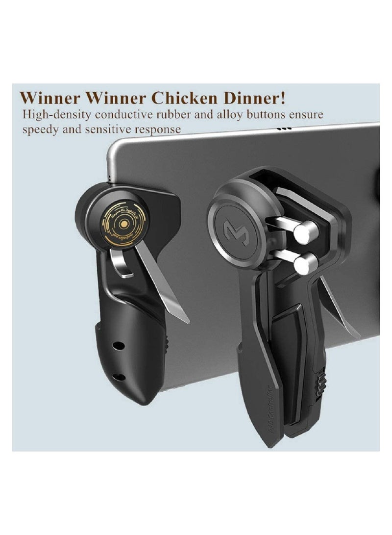 Beauenty Mobile Game Controller for iPad/Tablets Joystick Handle Aim on L1R1 Shooter Gamepad Trigger (Black) - Image 3