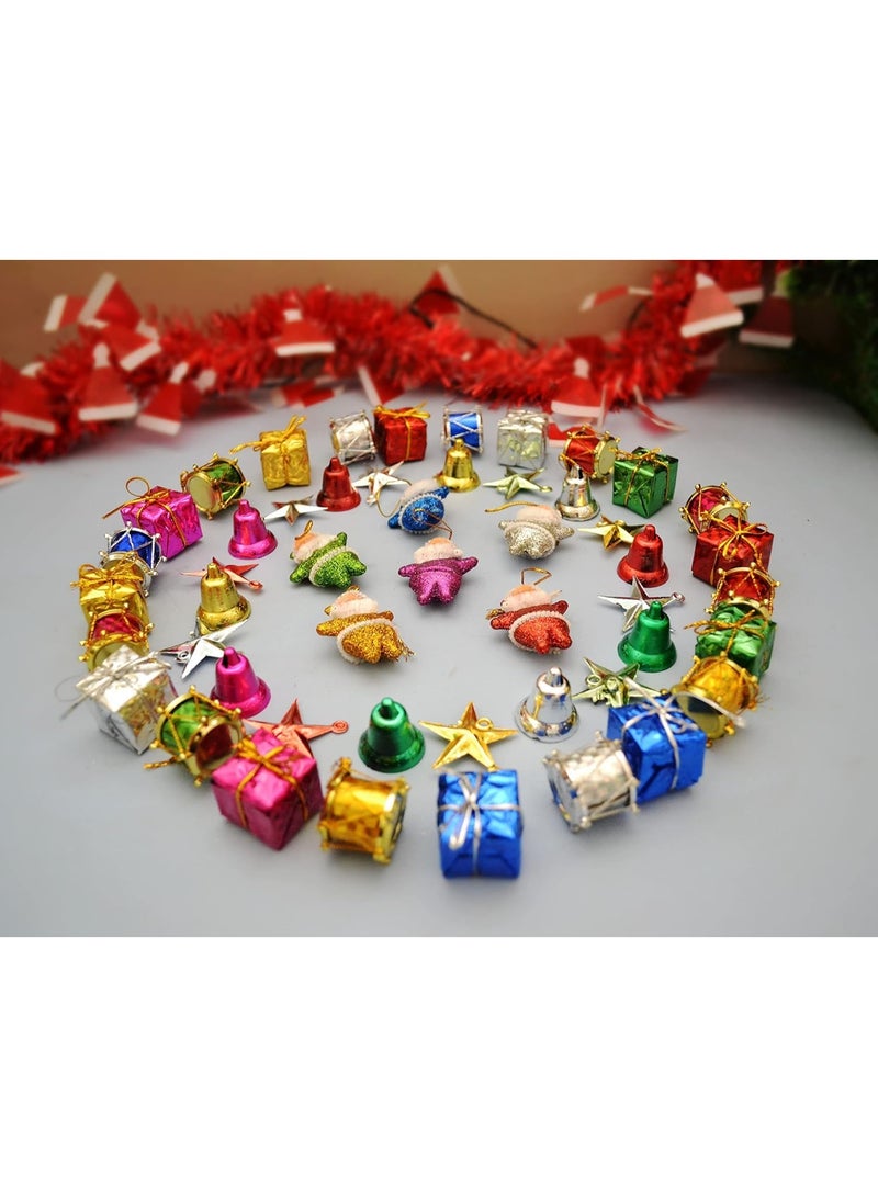 50cm Christmas Tree with 20Hanging Christmas Ornaments, Home Decor Decorations, Christmas Tree Ornament Items, Christmas Tree with Stand for Office Christmas Party - Image 3