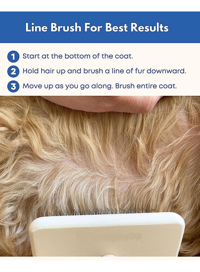 general Slicker Dog Brush For Goldendoodles, Poodles,  Any Doodle Mix,Golden Doodle and Poodle Brush for Medium to Long Hair Breeds,Detangle, Brush,  Fluff Like a Pro ，Makes Coat Maintenance Easier - Image 4