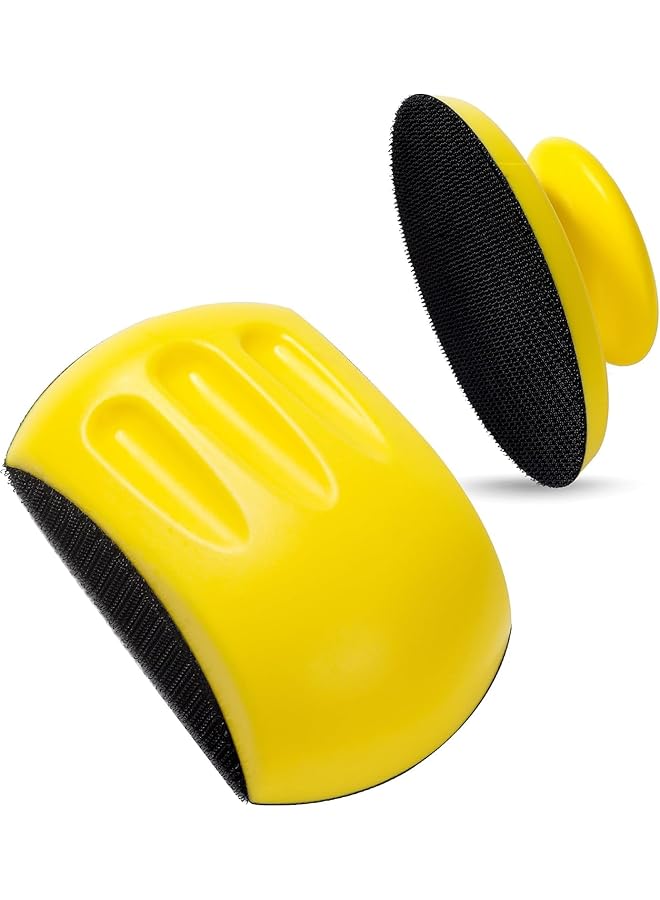 Generic 2 Pcs 5 Inch Hand Sanding Block,Round & Mouse-Shaped Hand Pads, Round And Mouse Hand Sanding Block For Wood, Furniture Restoration, Home Arts And Crafts  - Image 4