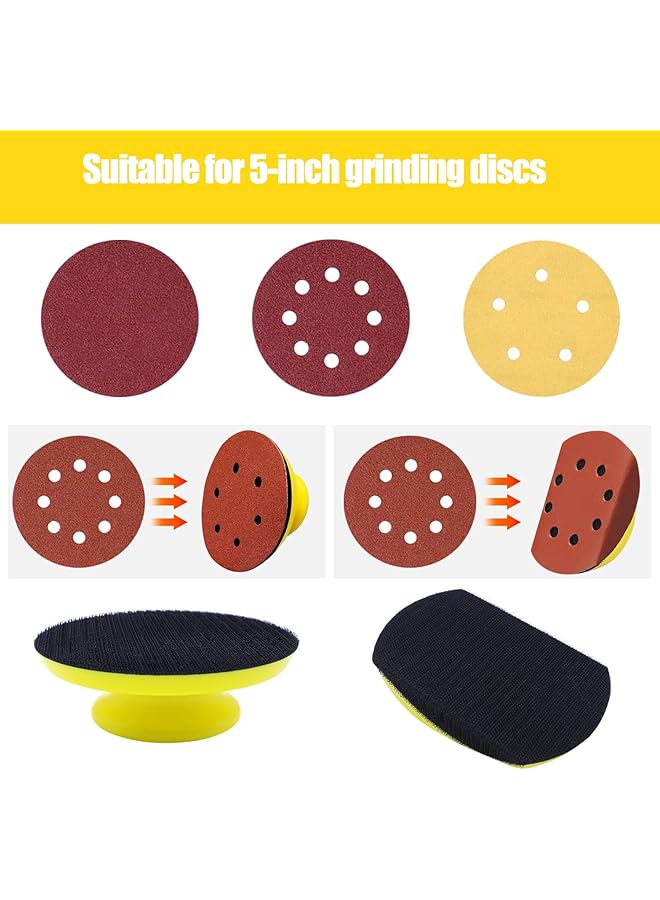 Generic 2 Pcs 5 Inch Hand Sanding Block,Round & Mouse-Shaped Hand Pads, Round And Mouse Hand Sanding Block For Wood, Furniture Restoration, Home Arts And Crafts  - Image 5